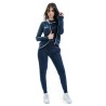 Tuta King GIVOVA  Felpata Cappuccio  Donna Fitness Sport tempo libero               